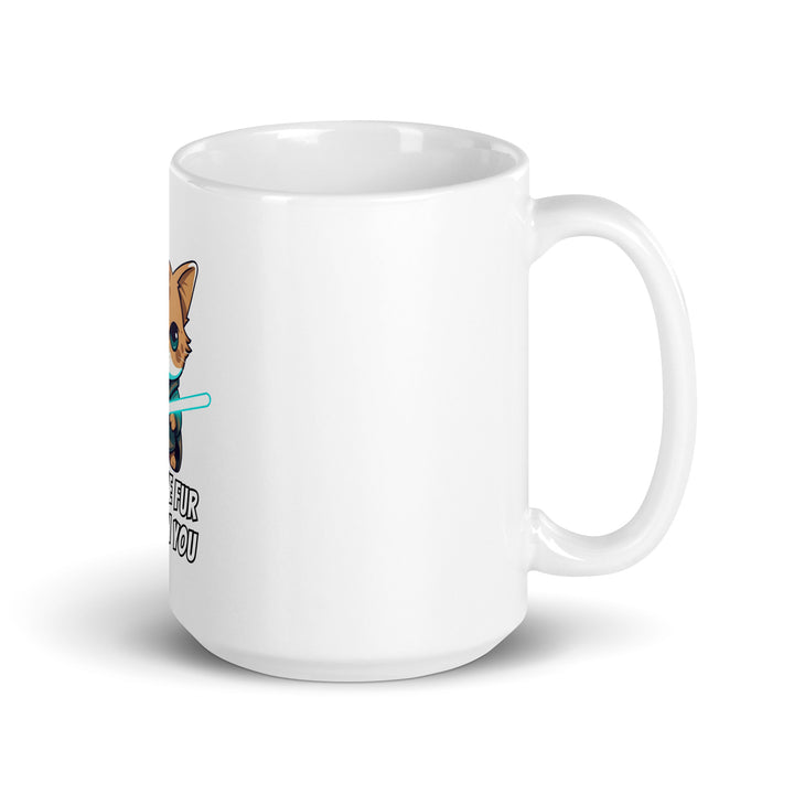 White glossy mug