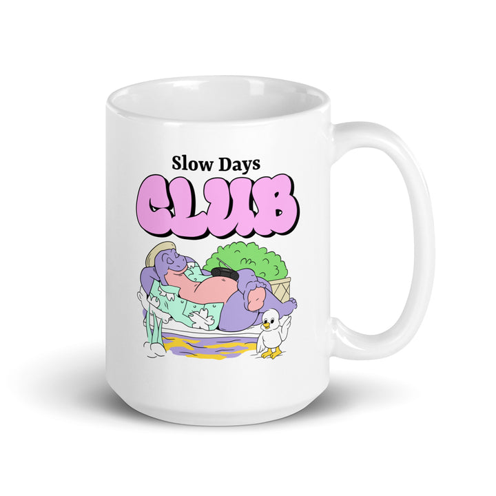 White glossy mug