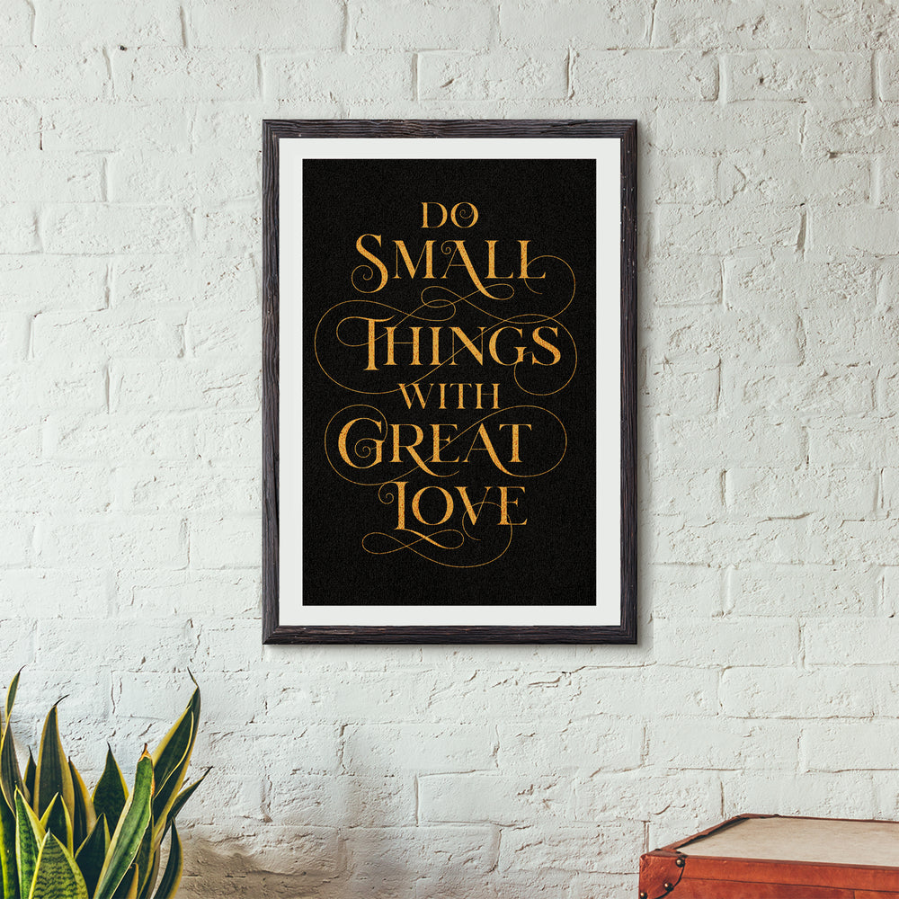 Golden Love Quote Poster